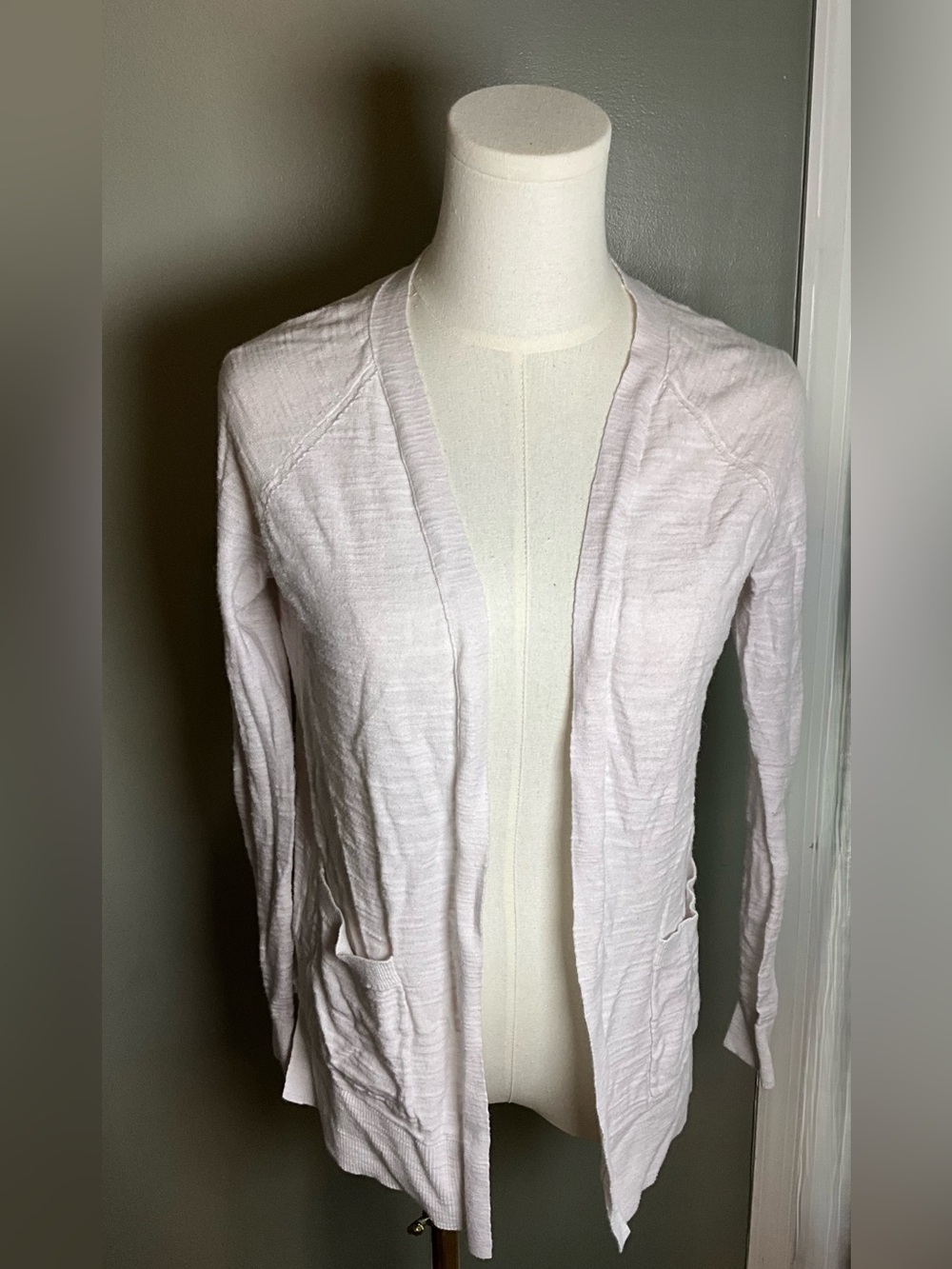 LOFT Light Pink Open-Front Women's Cardigan